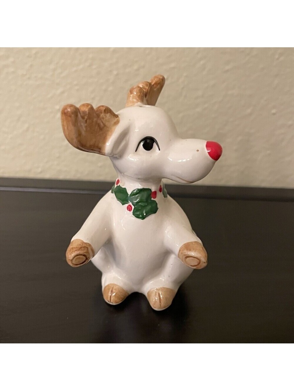 Fitz and Floyd Christmas Reindeer Salt Shaker
